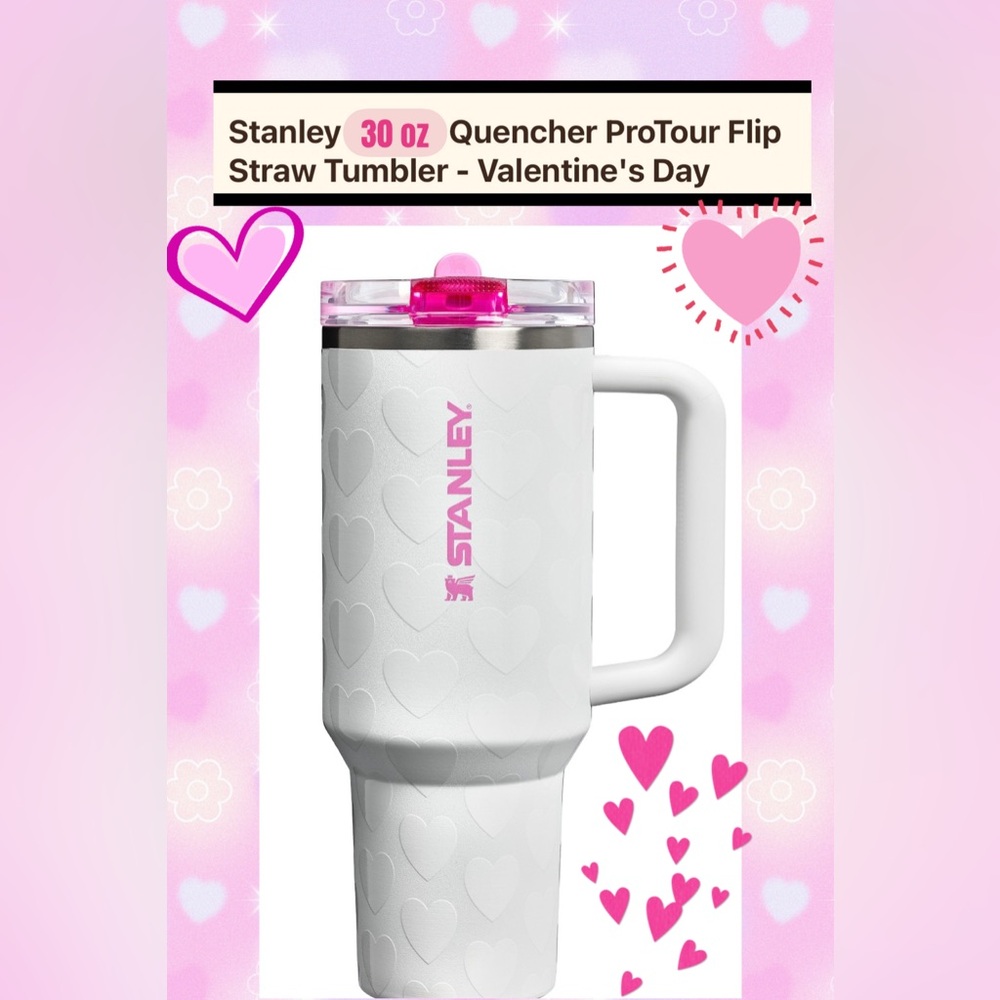 Stanley White and Pink Quencher ProTour Tumbler